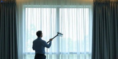 Commercial curtain stain removal service bongaree hotels offices restaurants