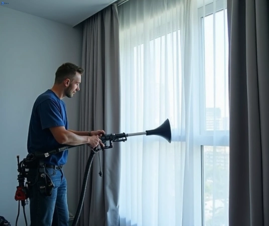 Professional curtain stain removal process equipment Matty Curtain Cleaning bongaree