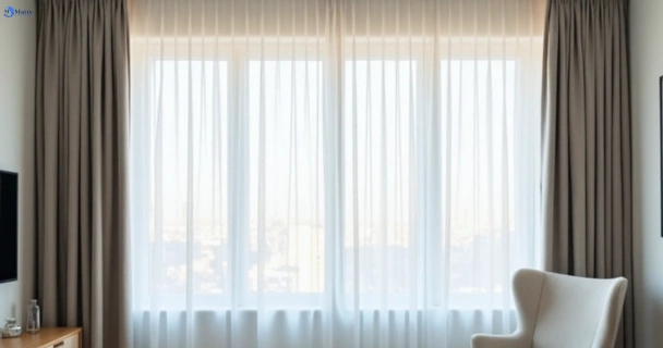 Freshly steam cleaned curtains in bongaree QLD